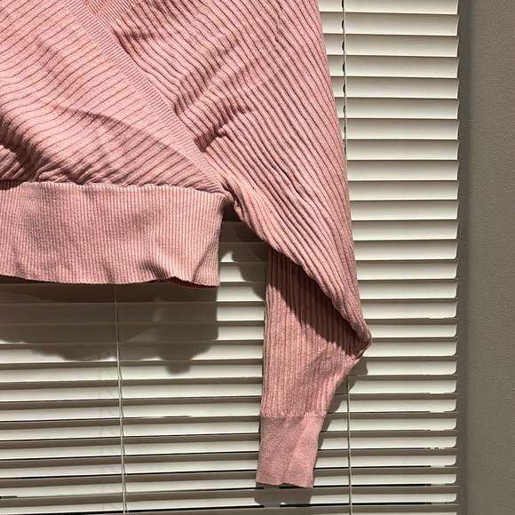 Pink Ribbed Wrap Top - Picture 4 of 4